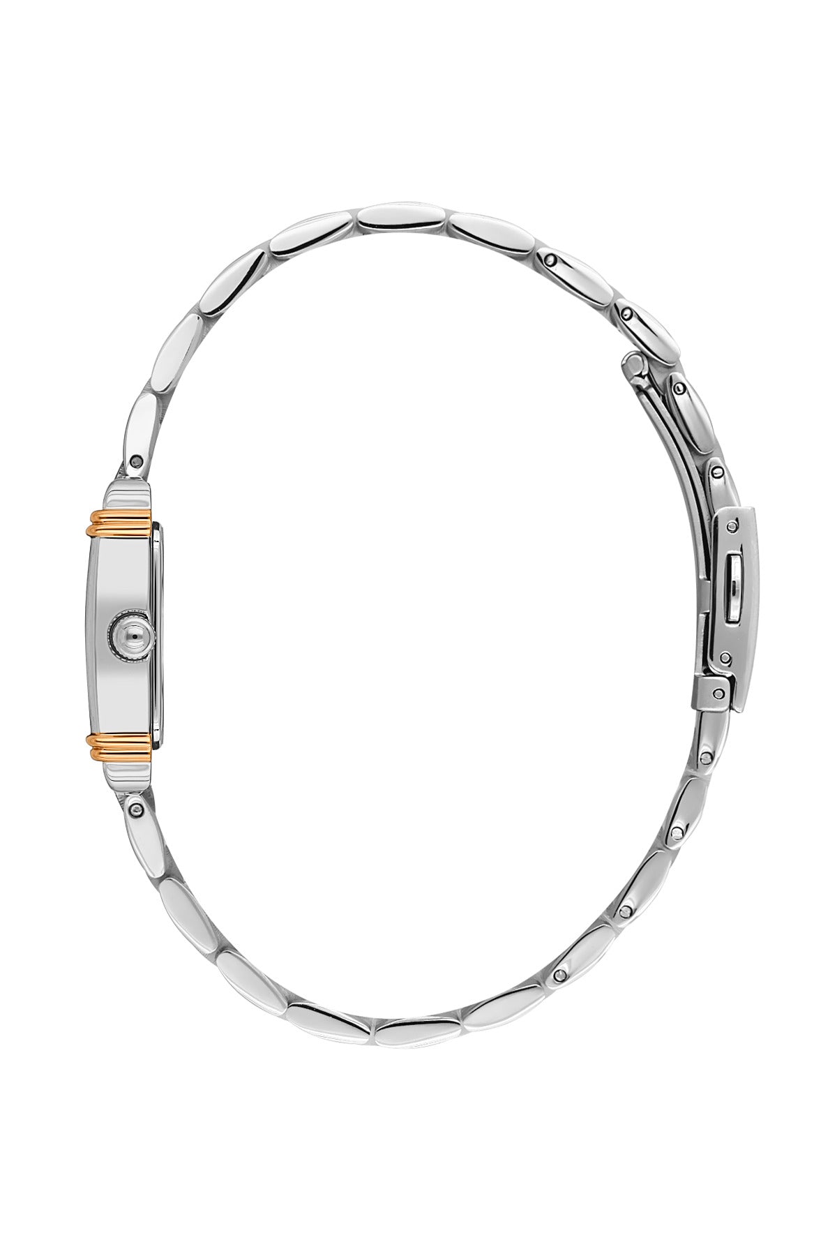 Daniel Klein Silver Dial Silver–Rose Gold Strap Women’s Analog Watch DK.1.14115-6