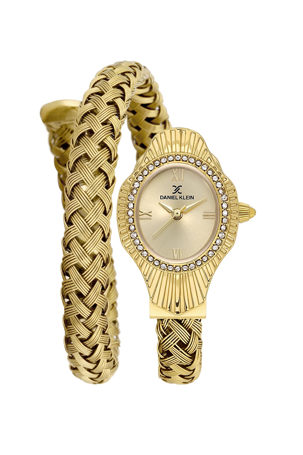 Daniel Klein Gold Dial Gold Strap Women’s Analog Watch DK.1.14121-2