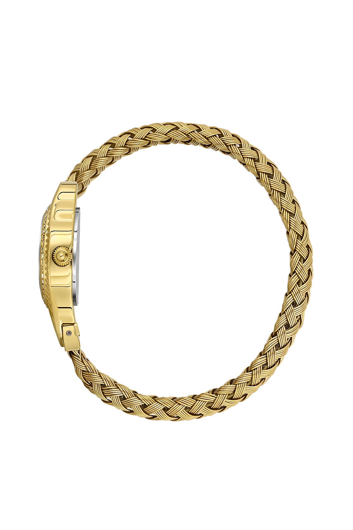 Daniel Klein Dark Green Dial Gold Strap Women’s Analog Watch DK.1.14121-4