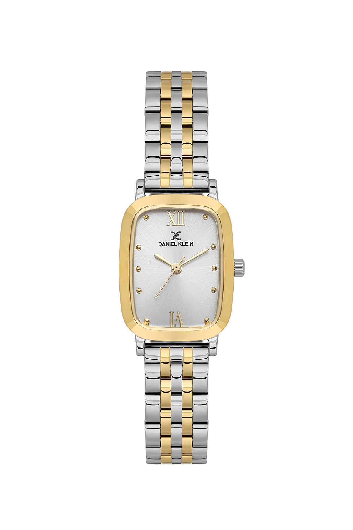 Daniel Klein Silver Dial Two-Tone Strap Women’s Analog Watch DK.1.14127-4