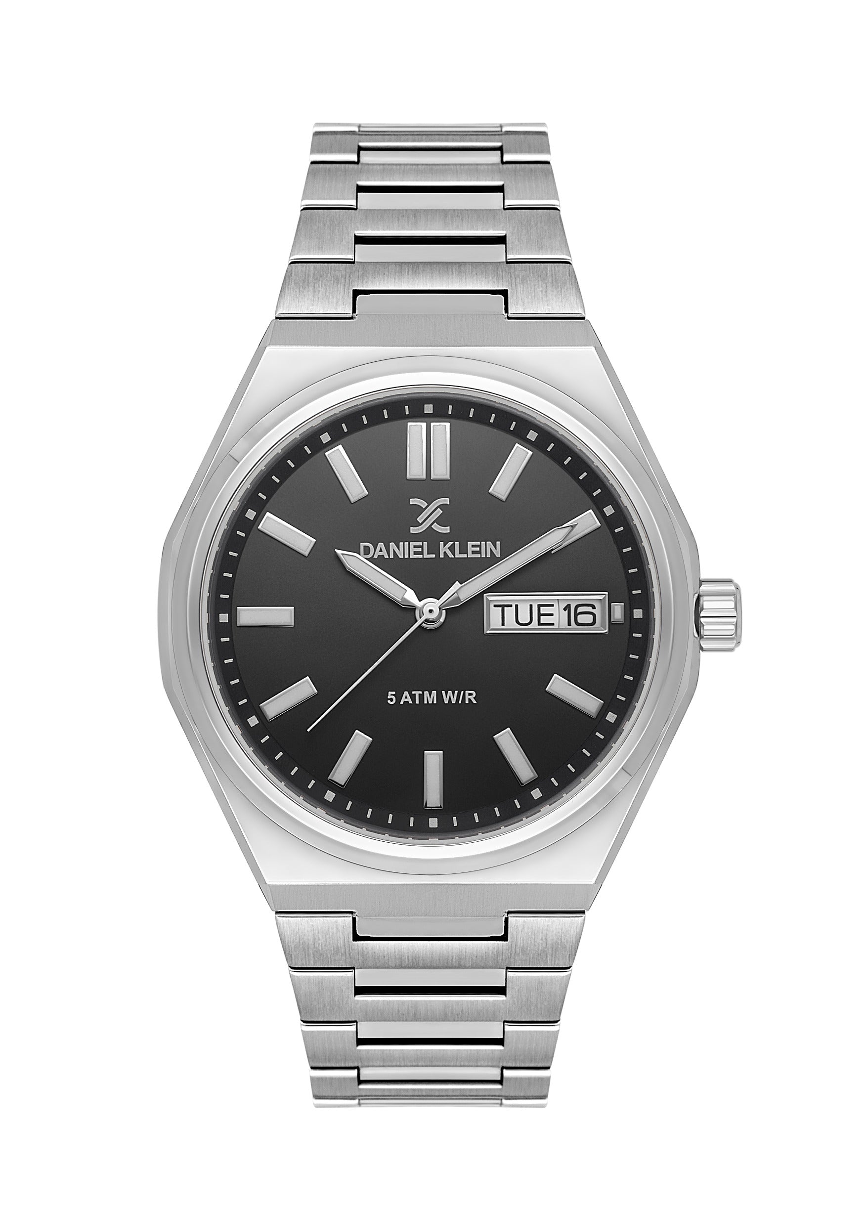 Daniel Klein Gun Black Dial Silver Strap Men’s Analog Watch DK.1.14150-2