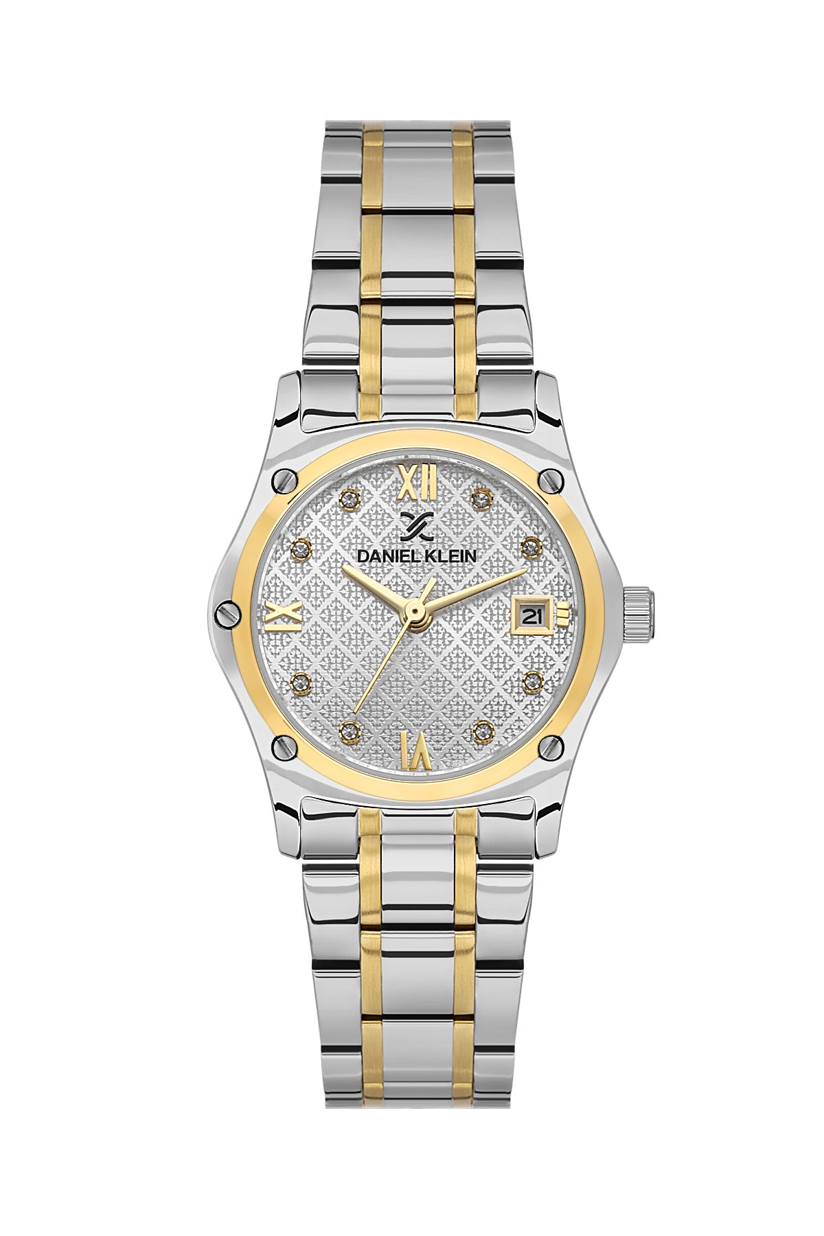 Daniel Klein Silver Dial Two-Tone Women’s Analog Watch DK.1.14271-3