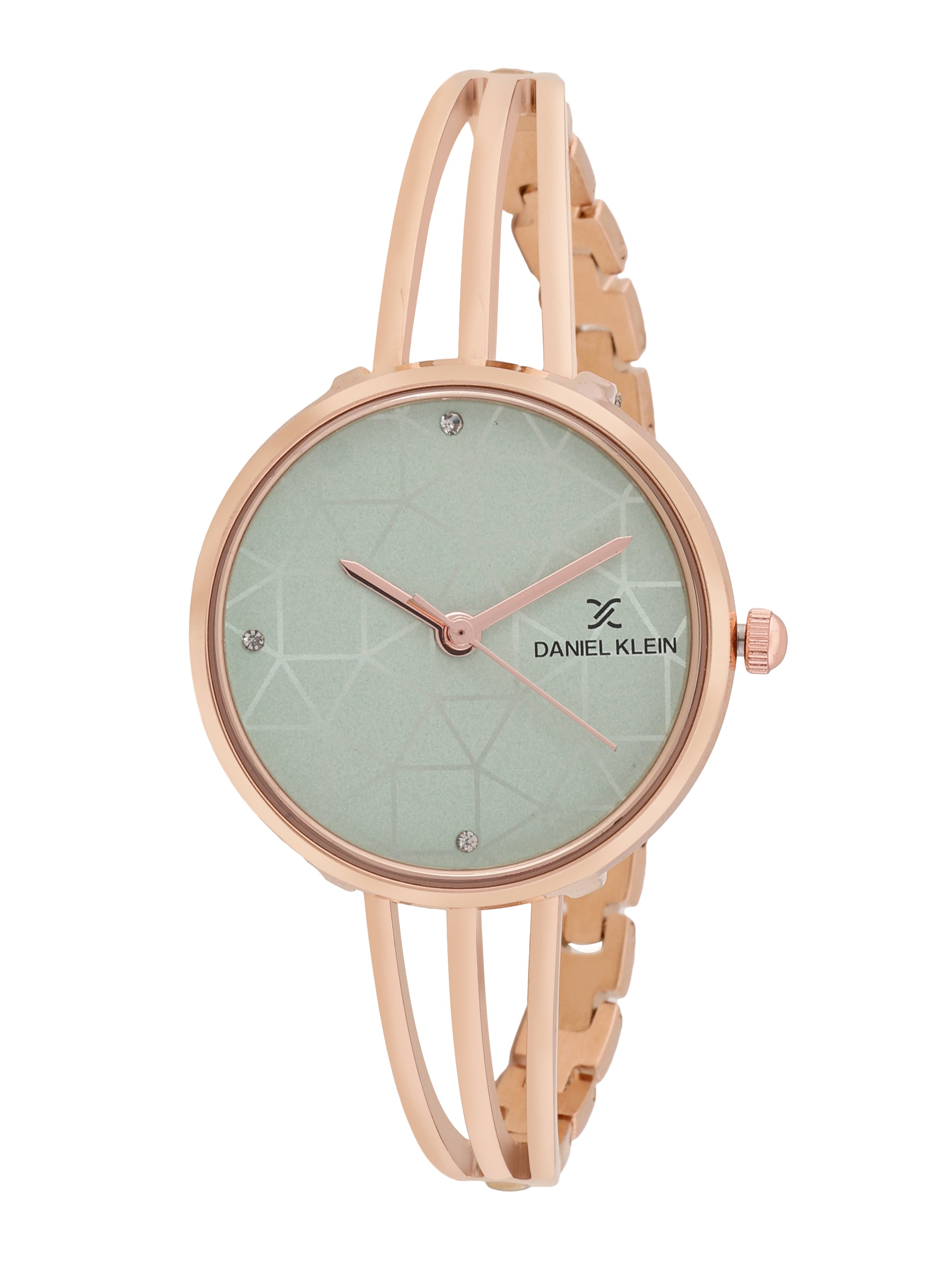 Mint green round shape watch for women- DK.1.14290-3