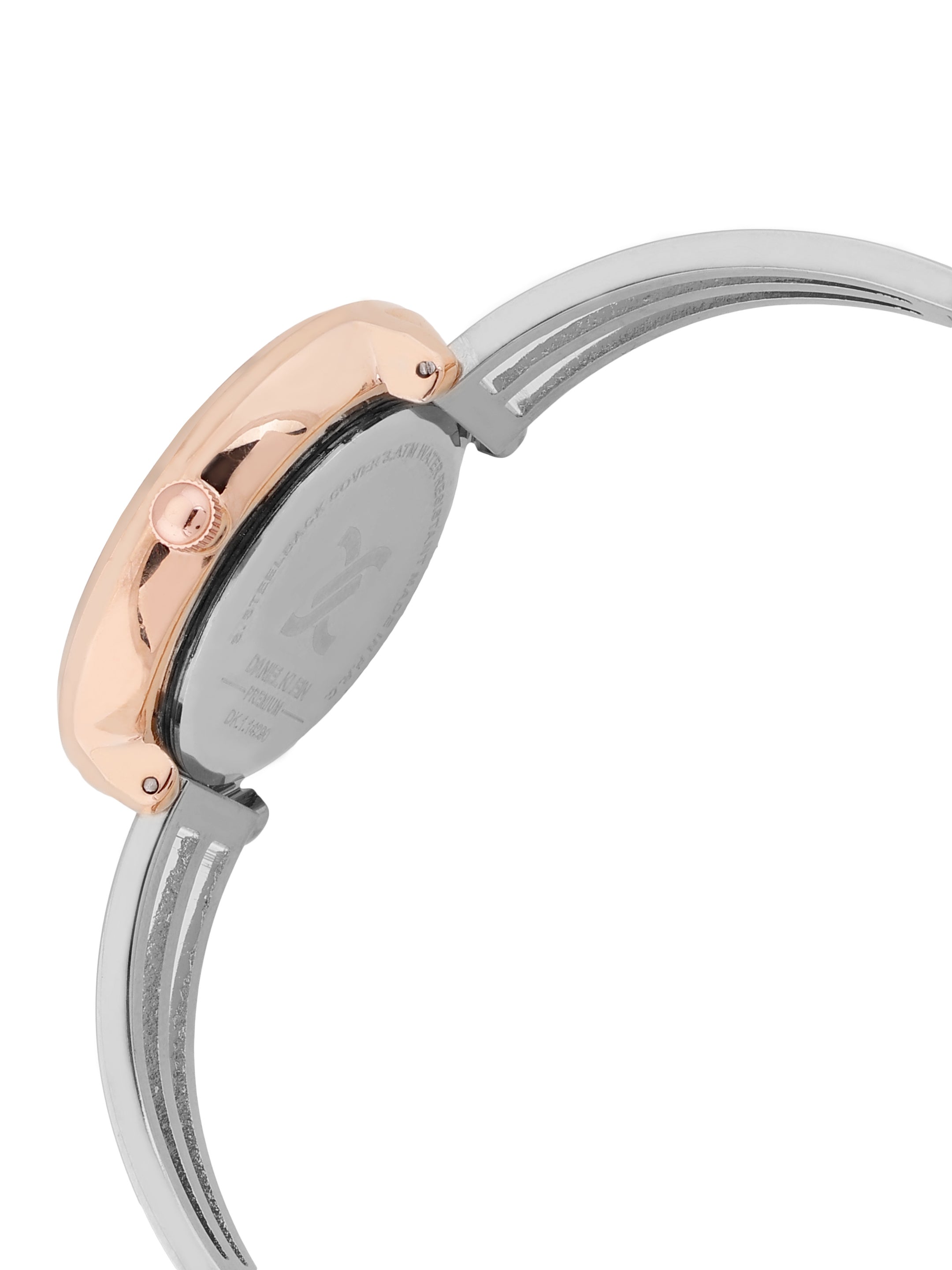 Lightweight silver round watch for women - DK.1.14290-4