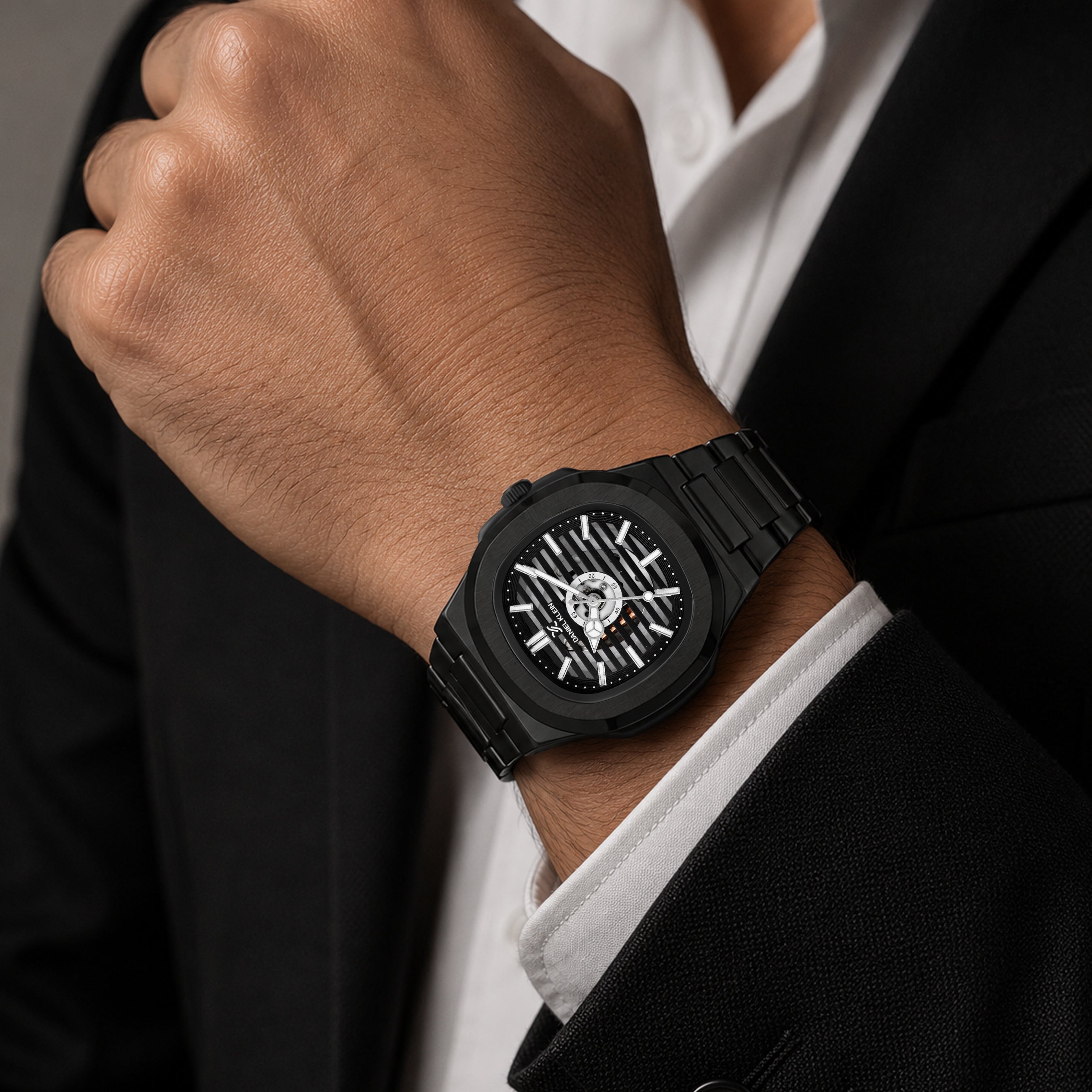 Daniel Klein Luxury Skeleton Dial Analog Watch for Men