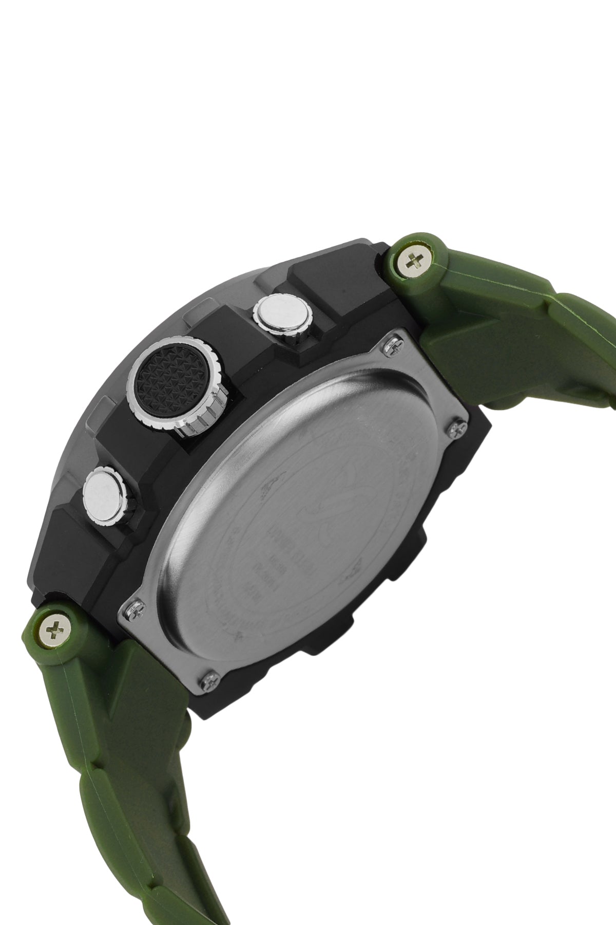 Black Analog Digital Men Watch with Polyurethane Strap