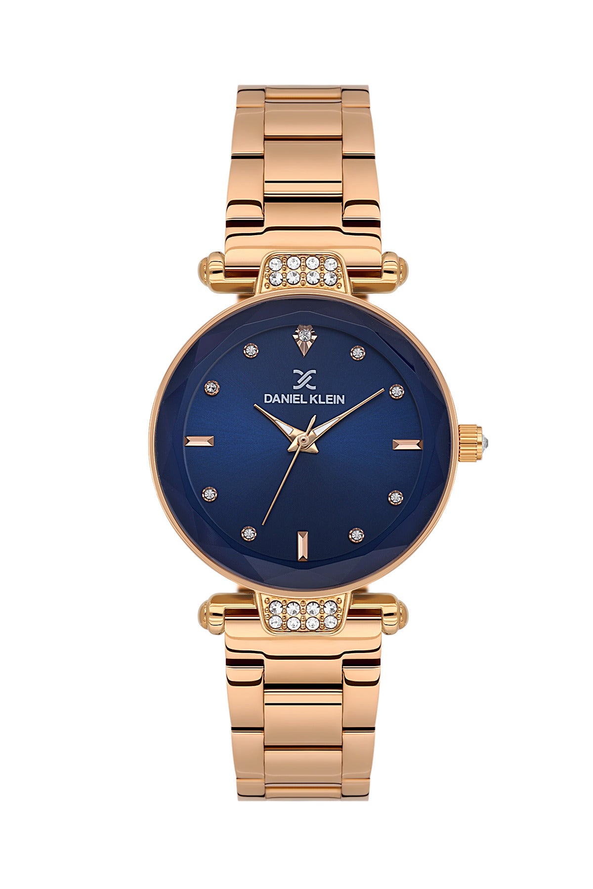 Daniel Klein Women’s Analog Watch – Blue Dial, IP Pink Rose Gold Strap DK.6.14132-6