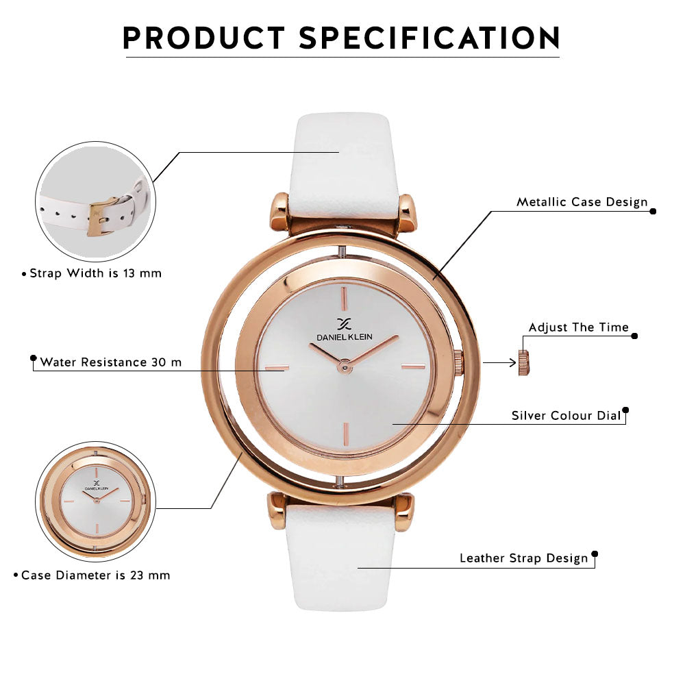 Daniel Klein Trendy Silver Dial Watch