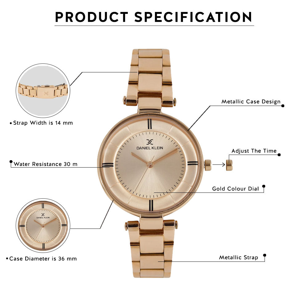 Denial Klein Charm Edition – Women’s Rose Gold Luxury Watch