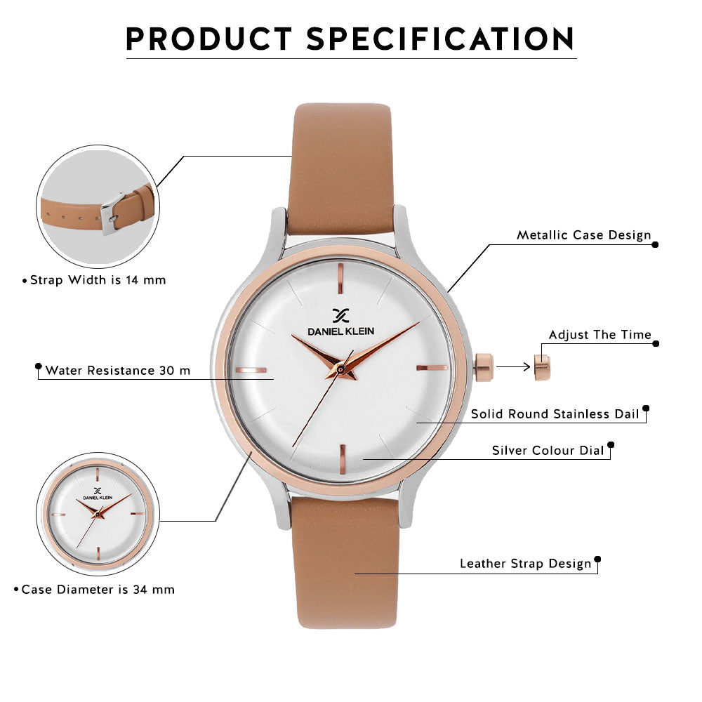 Daniel Klein Premium Women Silver Dial Watch