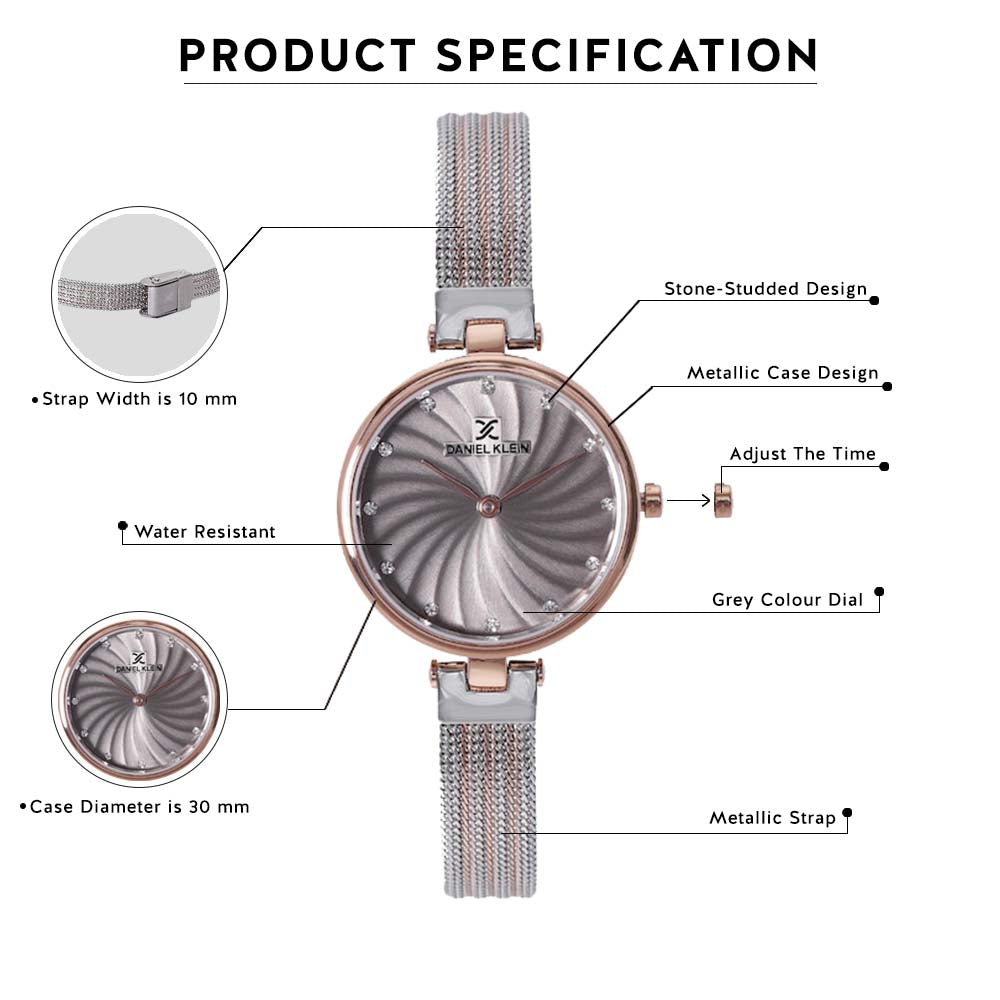 Daniel Klein Premium Women Grey Dial Watch
