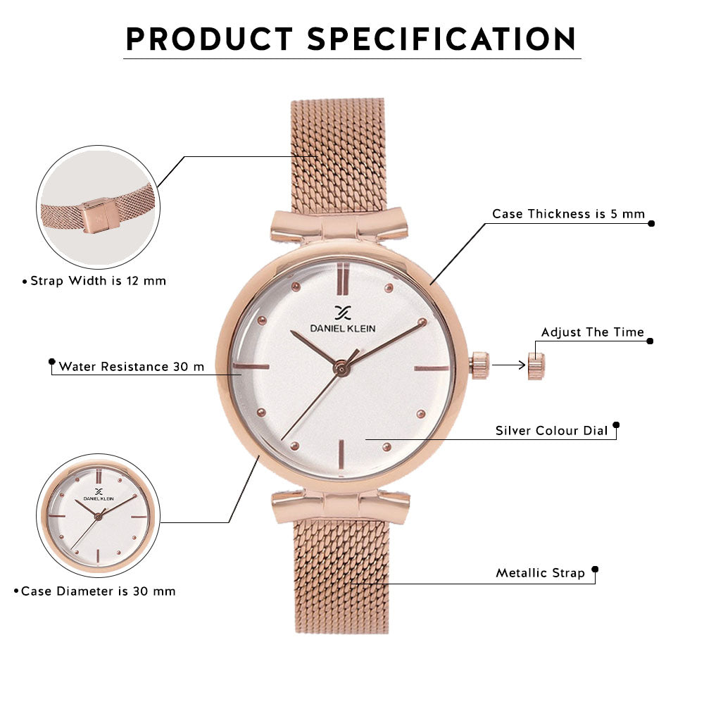 Daniel Klein Premium Women Silver Dial Watch