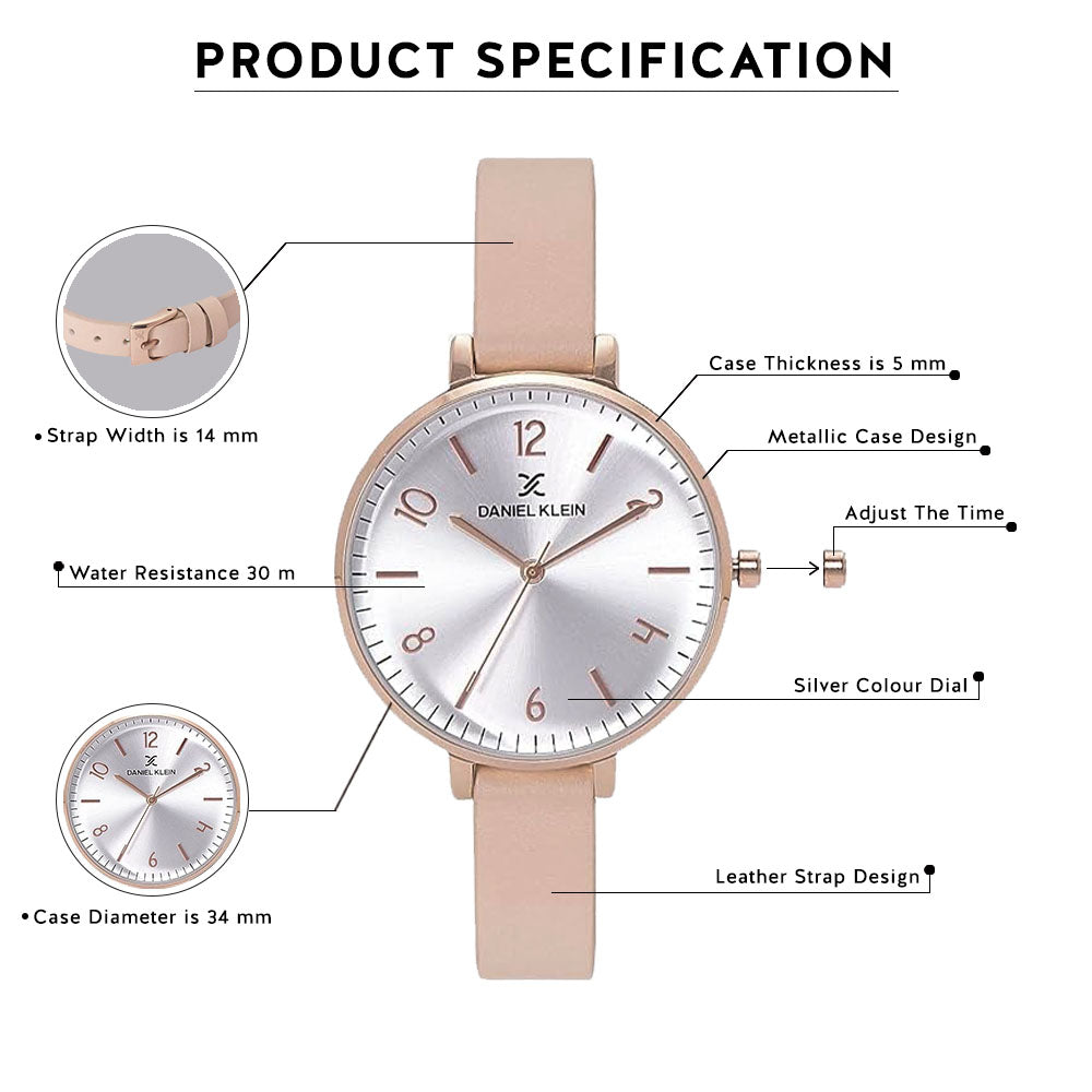 Daniel Klein Premium Women Silver Dial Watch
