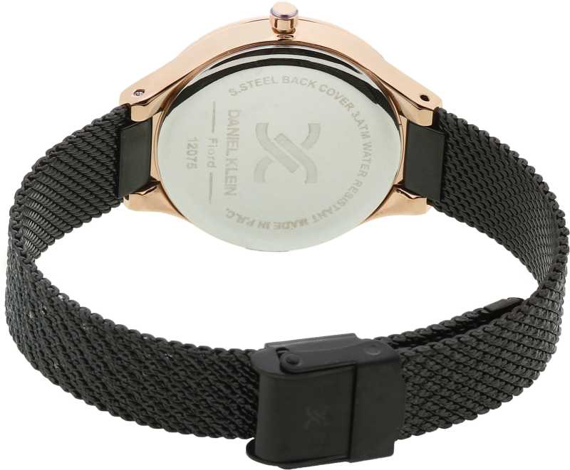 Daniel Klein Fiord Women Black Analogue Watch 12075-7