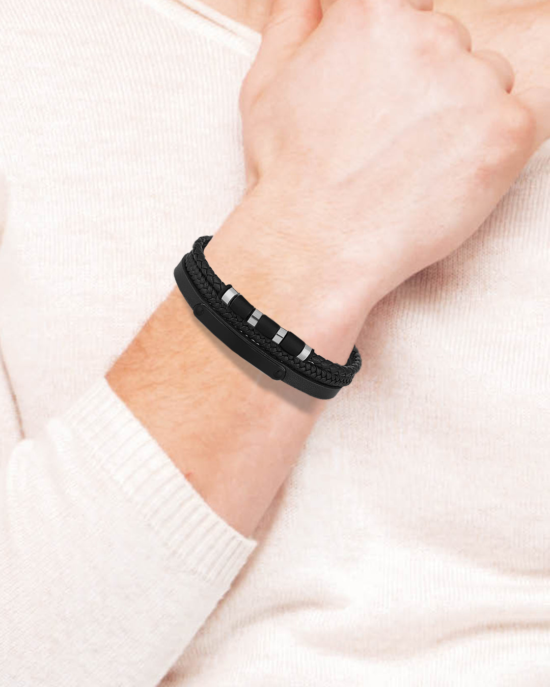 Daniel Klein Black Color Bracelet For Men