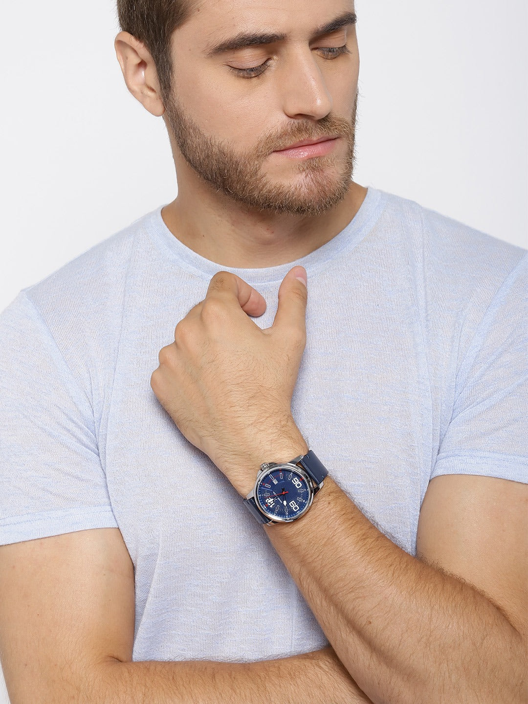 Daniel Klein Men Navy Blue Analogue Watch DK12131-3