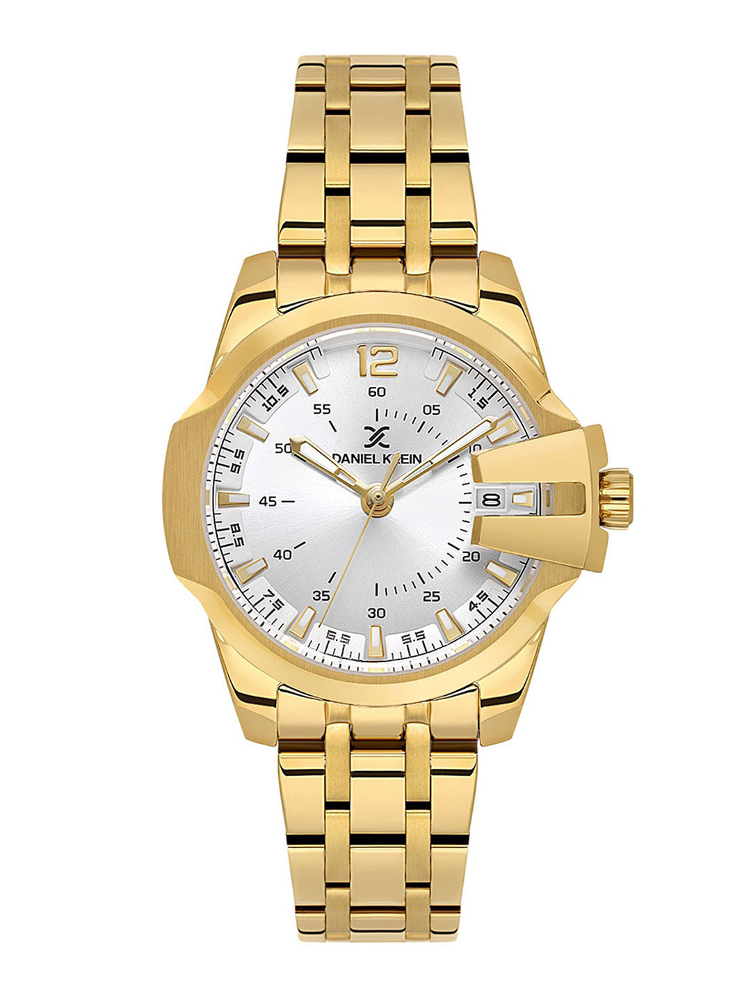 Daniel Klein Premium Lady Women Textured Bracelet Style Straps Analogue Watch DK.1.13956-4
