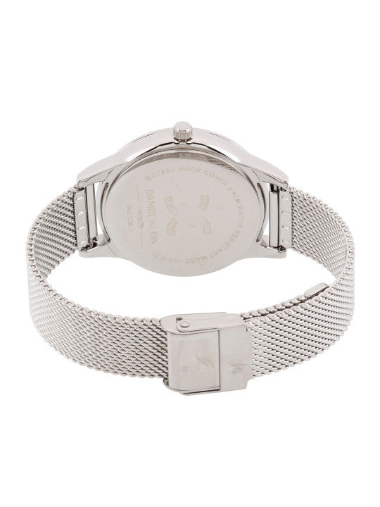 Daniel Klein Women Silver-Toned Printed Dial & Silver Toned Analogue Watch DK.1.12791-1