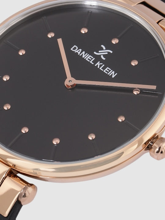 Daniel Klein Premium Women Gun Black Dial Watch