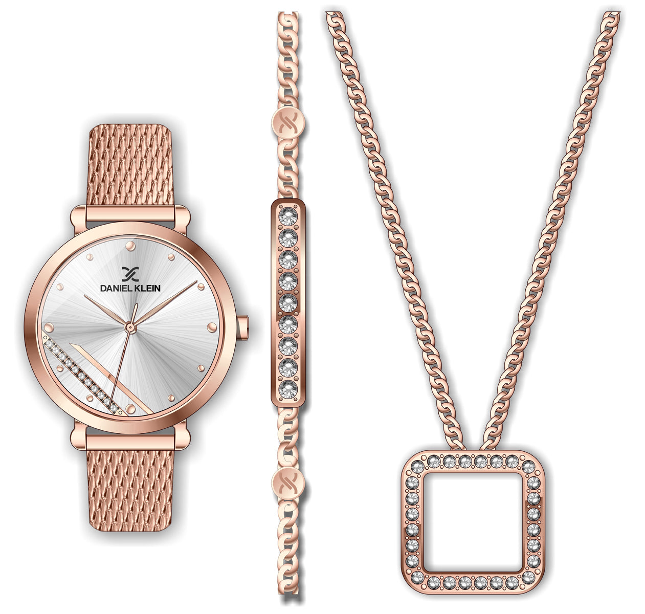 Daniel Klein Gift Set Silver Dial Watch