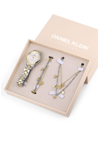Daniel Klein Gift Set Women Silver Watch