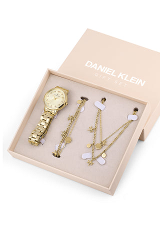 Daniel Klein Gift Set Women Gold Watch