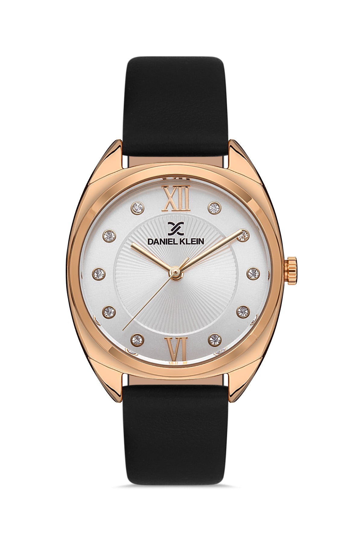 Daniel Klein Premium Women Silver - Sunray/Emboss Dial With Stone Watch
