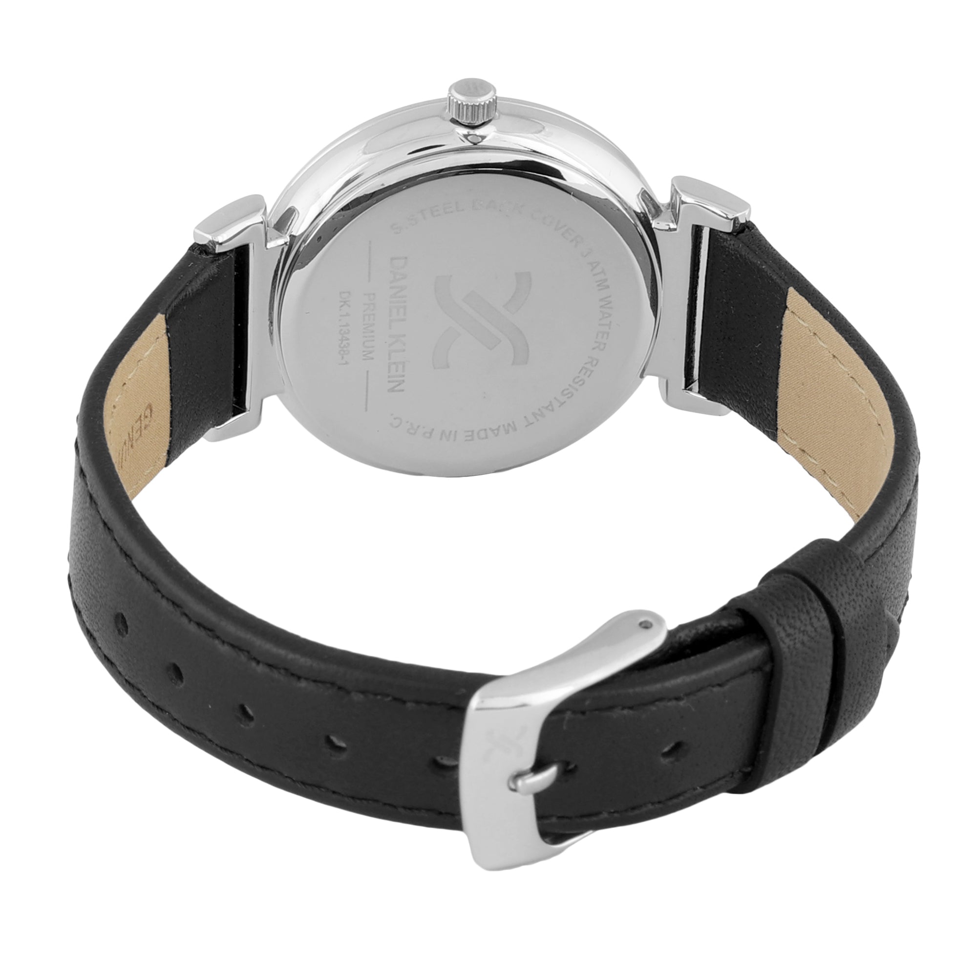 Daniel Klein Premium Women Silver - Sunray Brush Dial With Stone Watch