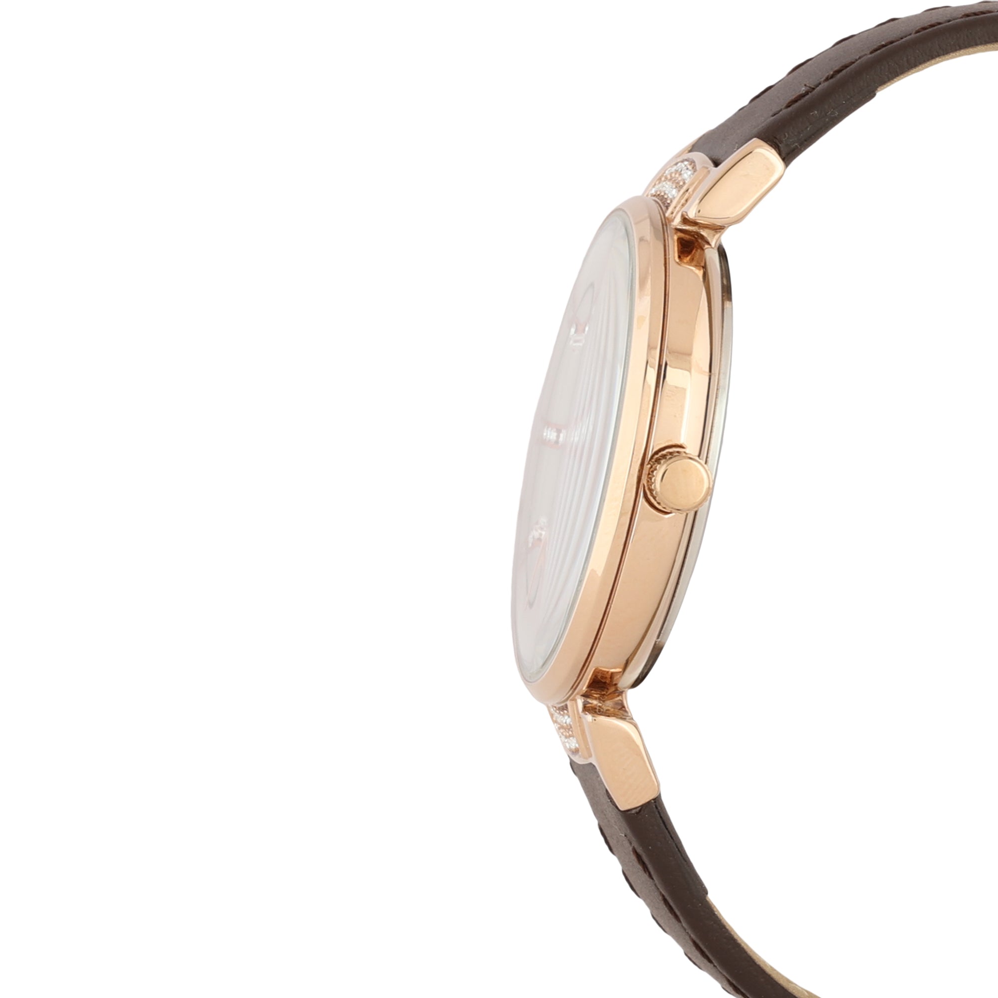 Daniel Klein Premium Women Silver - Sunray Brush Dial With Stone Watch