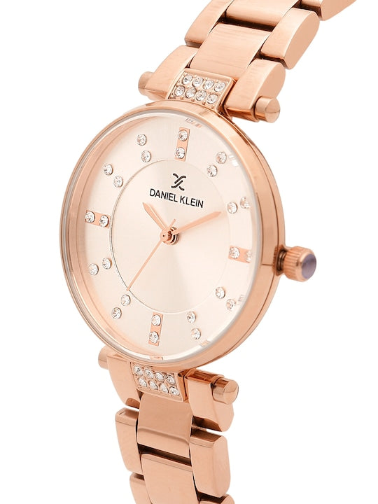 Daniel Klein Premium Women Rose Gold Dial Watch