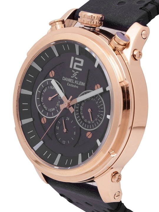 Daniel Klein Exclusive Men Gun Black Dial Watch