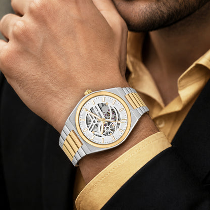 Daniel Klein Automatic Skeleton Dial Watch for Men
