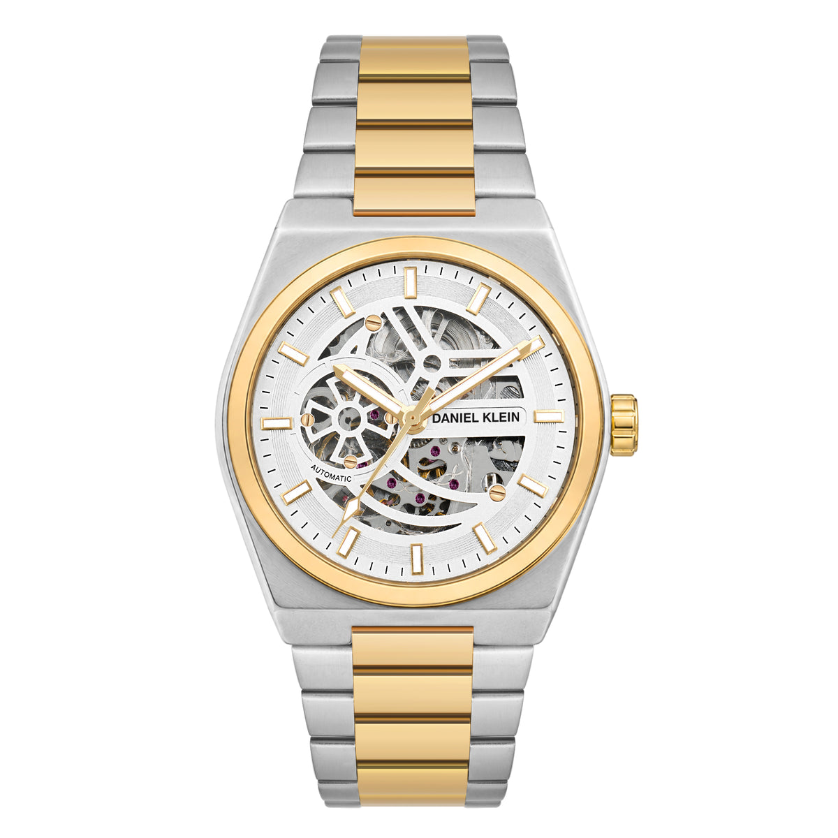 Daniel Klein Automatic Skeleton Dial Watch for Men