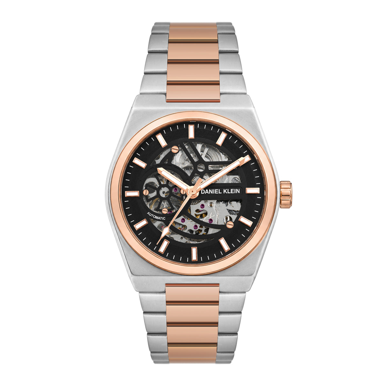 Daniel Klein Automatic Skeleton Dial Watch for Men