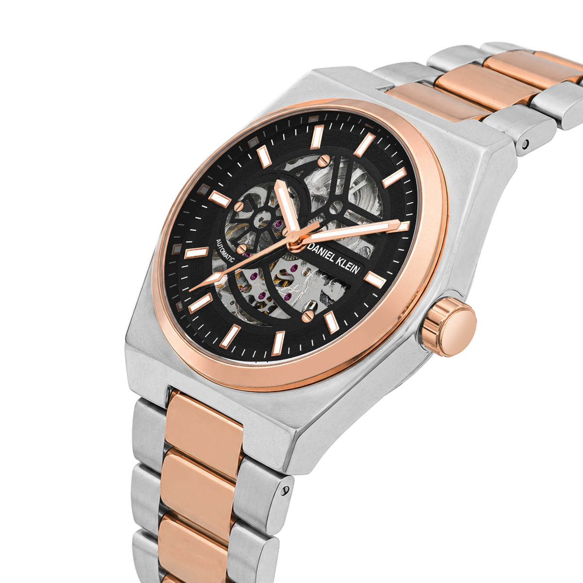 Daniel Klein Automatic Skeleton Dial Watch for Men