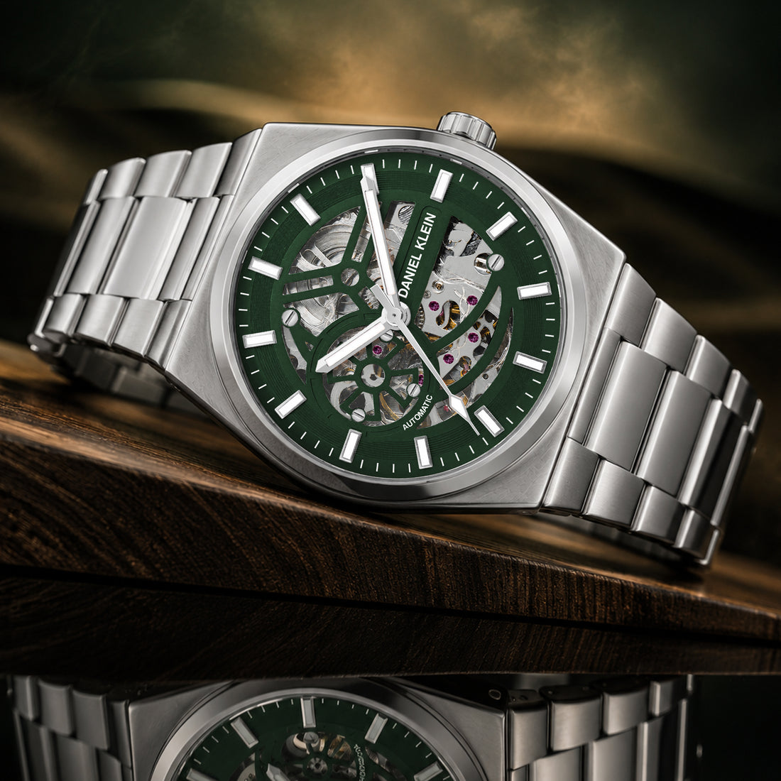 Daniel Klein Automatic Skeleton Dial Watch for Men