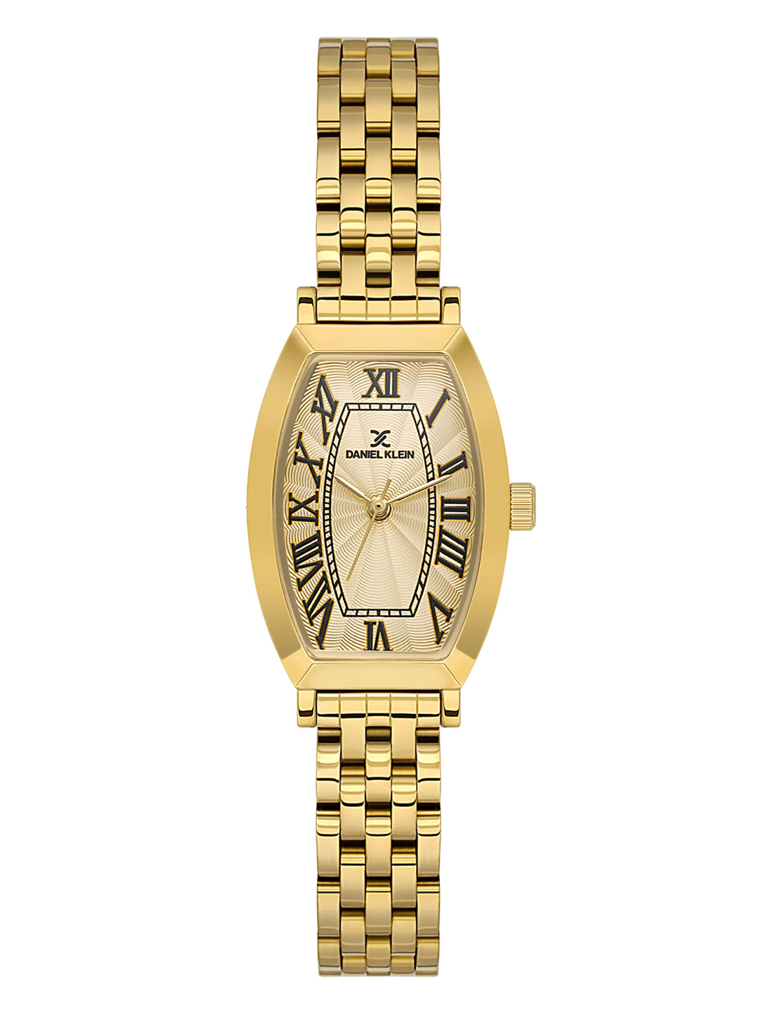 Daniel Klein Analog Silver Round Dial Gold Case Gold Strap Quartz Water-Resistant Wrist Watch for Women Girls, Ladies DK.1.14165-2