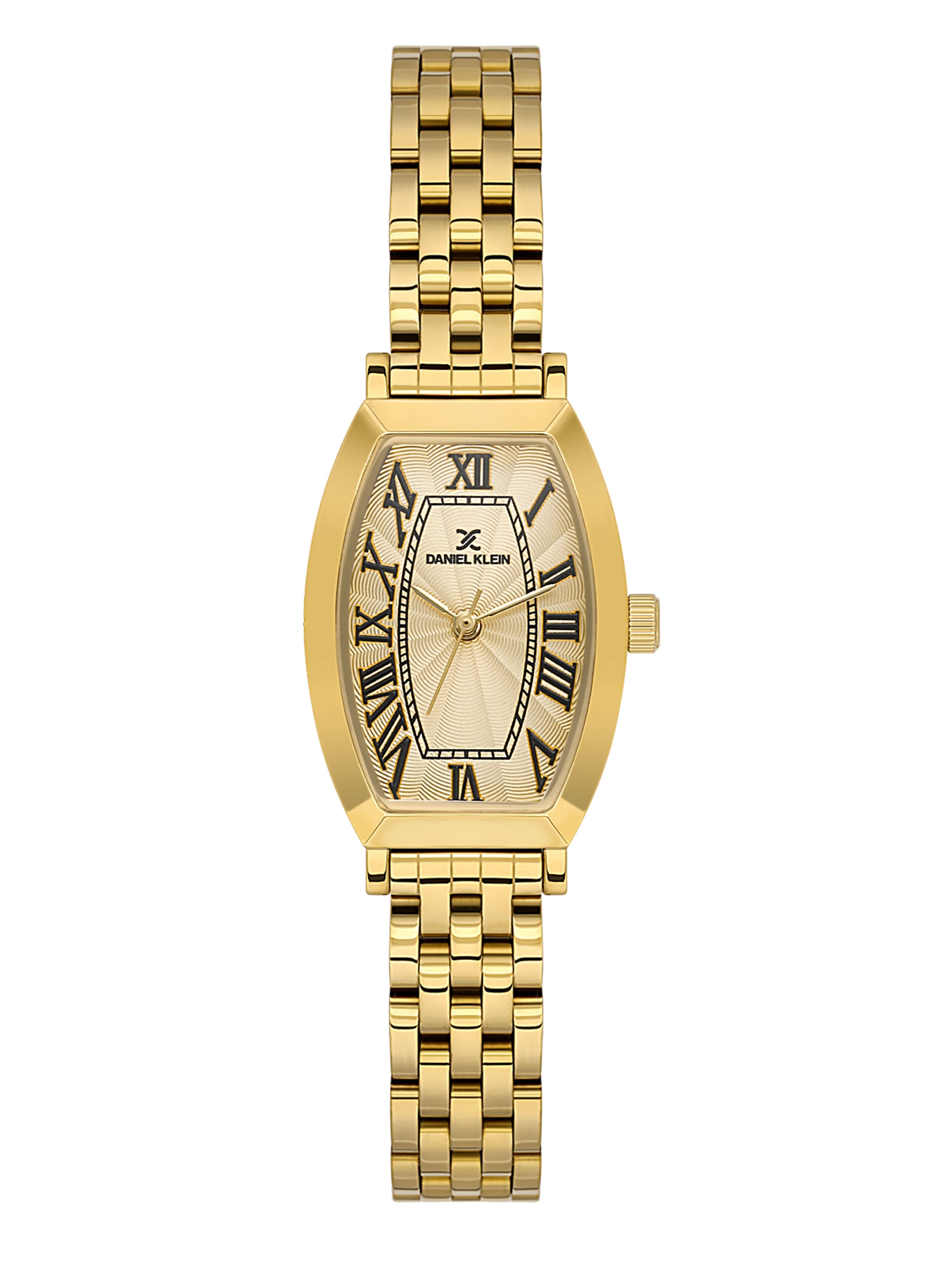 Daniel Klein Analog Silver Round Dial Gold Case Gold Strap Quartz Water-Resistant Wrist Watch for Women Girls, Ladies DK.1.14165-2
