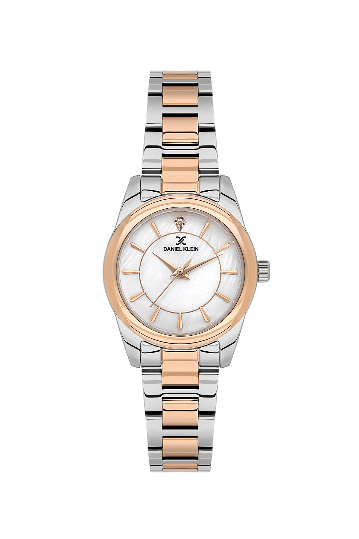 Daniel klein Premium Lady White Mother of Pearl Rose Gold-Silver Watch DK.1.13929-6