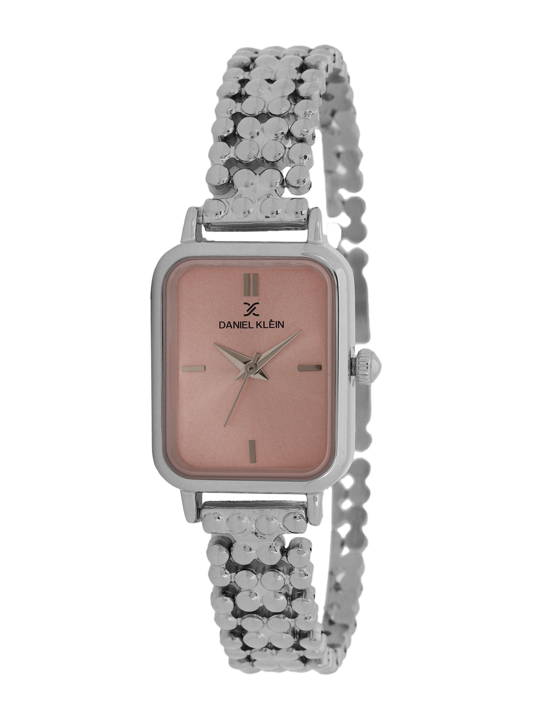 &quot;Daniel Klein Women’s Silver Bracelet Watch – Elegant Light Pink Dial, Stylish Design &quot;