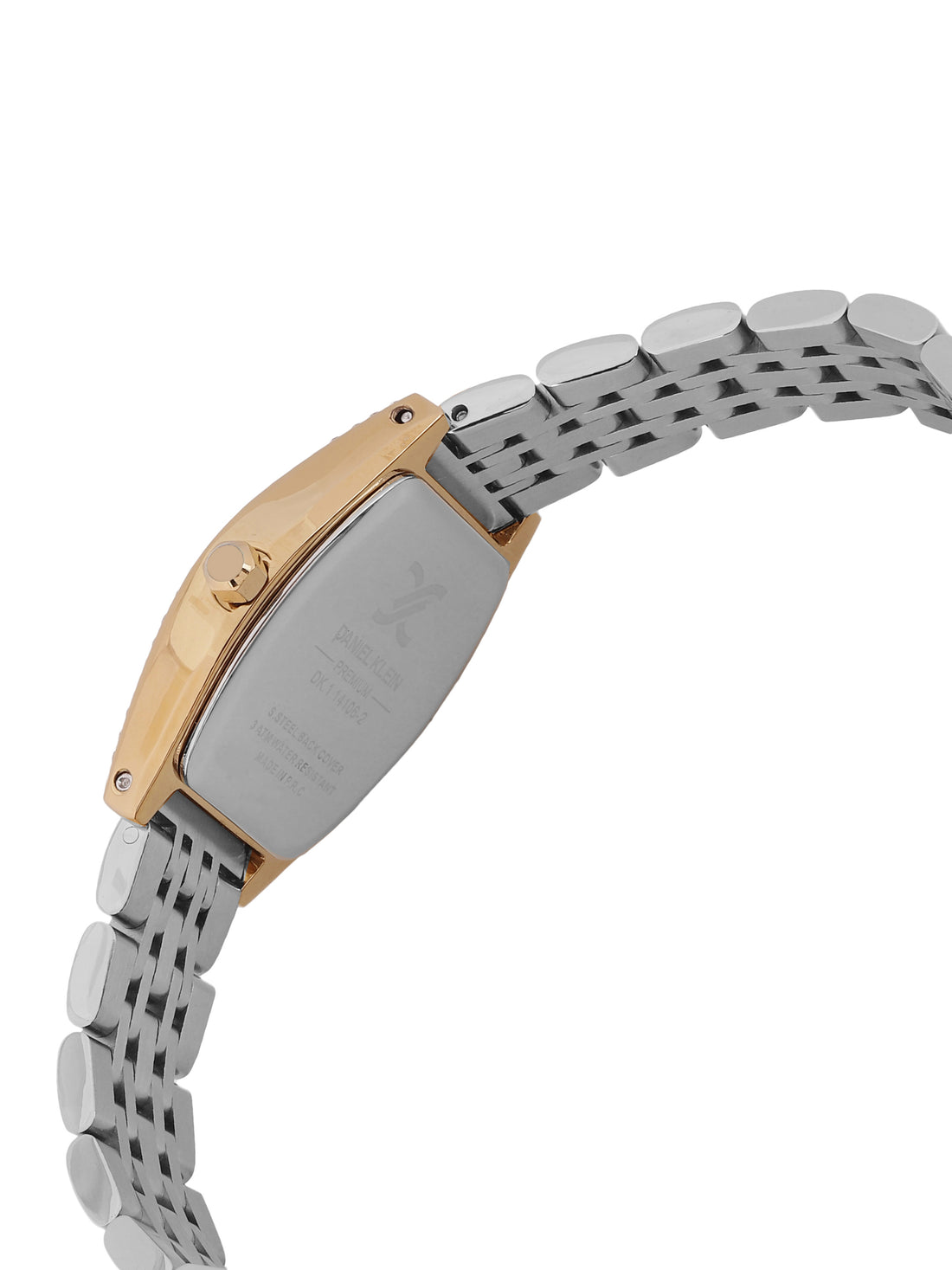 Daniel Klein Silver Dial Silver–Rose Gold Strap Women’s Analog Watch DK.1.14106-6