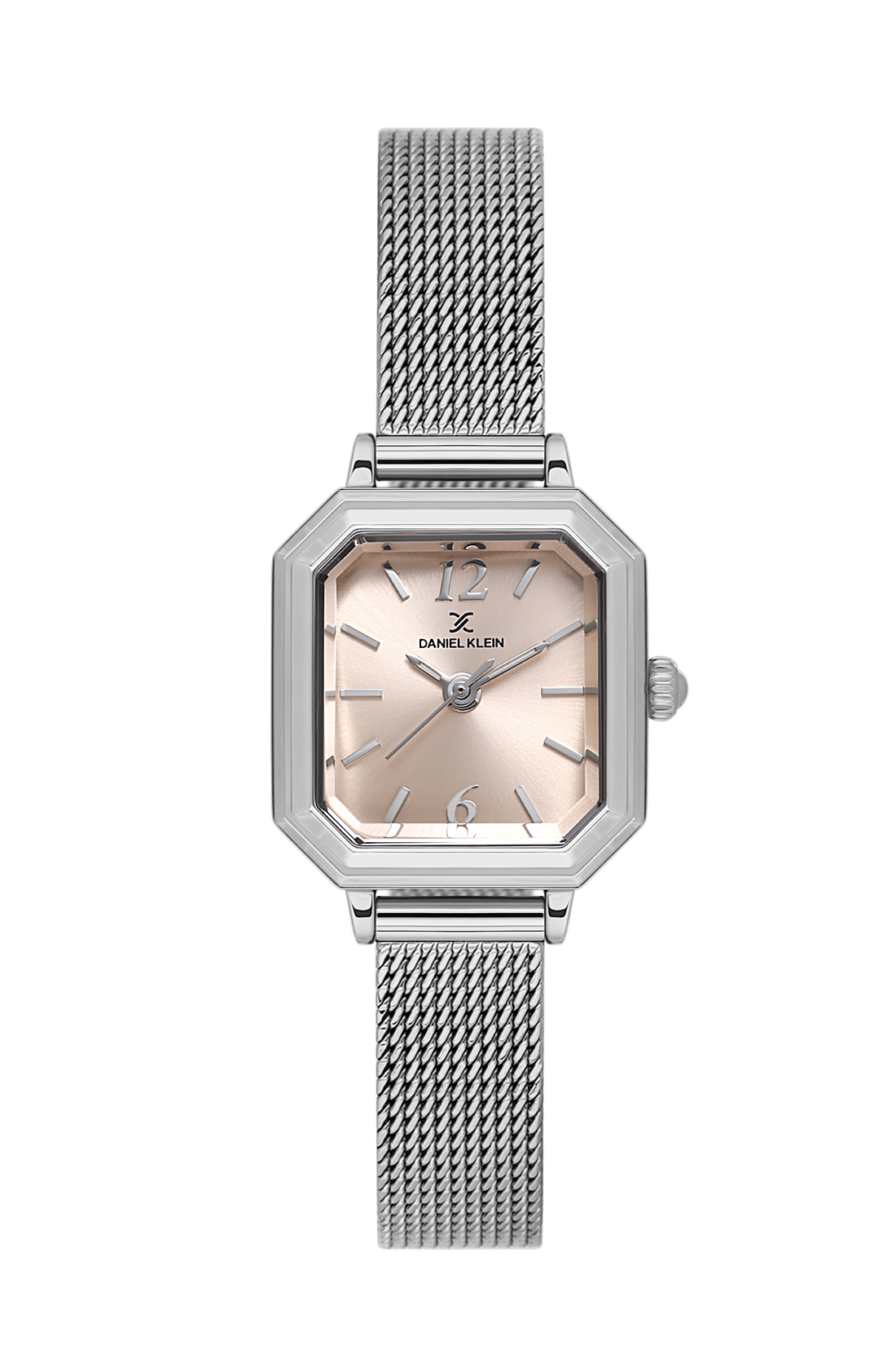 Daniel klein Premium Lady Brown Sunray Dial Silver Mesh Watch DK.1.13945-1