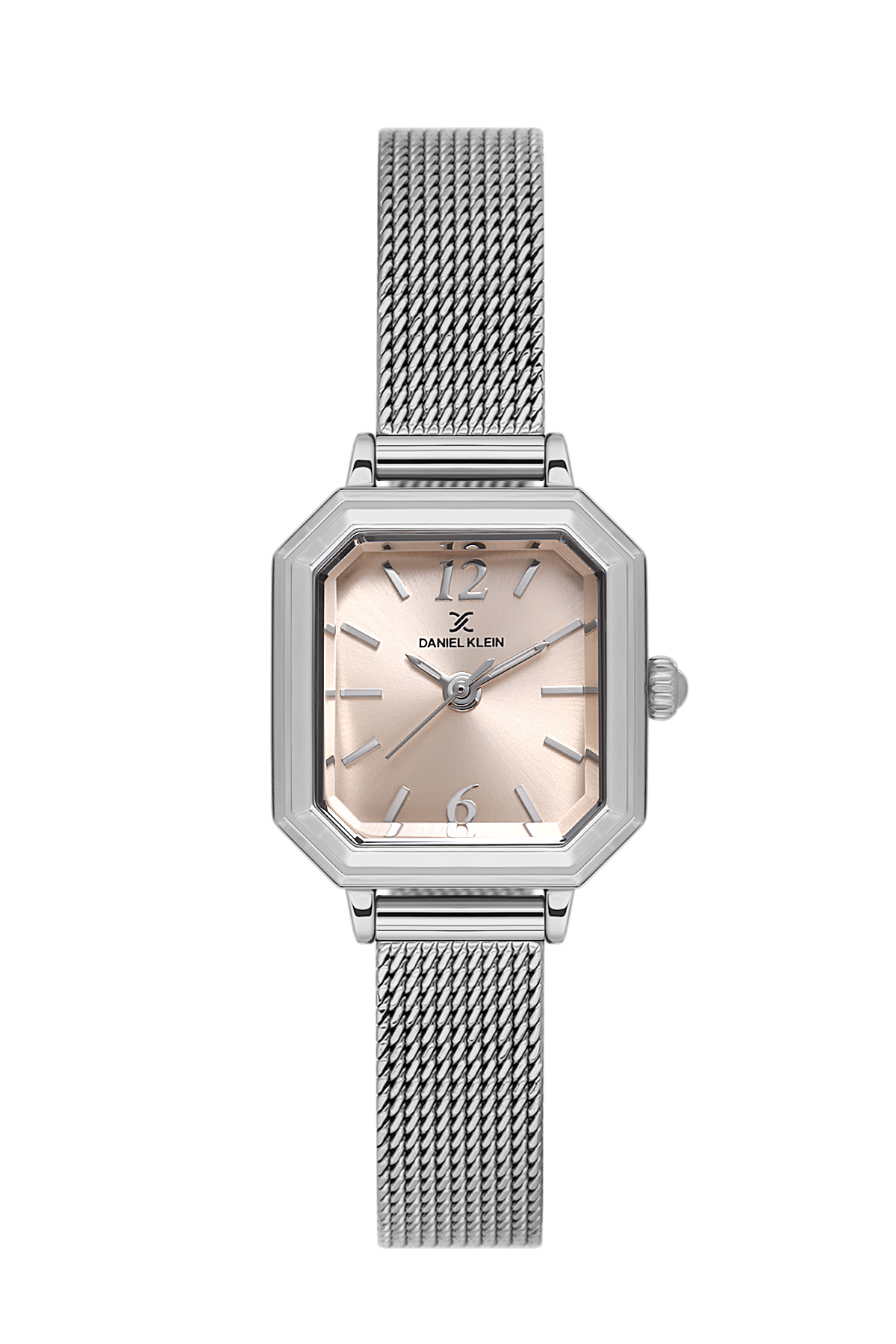 Daniel klein Premium Lady Brown Sunray Dial Silver Mesh Watch DK.1.13945-1