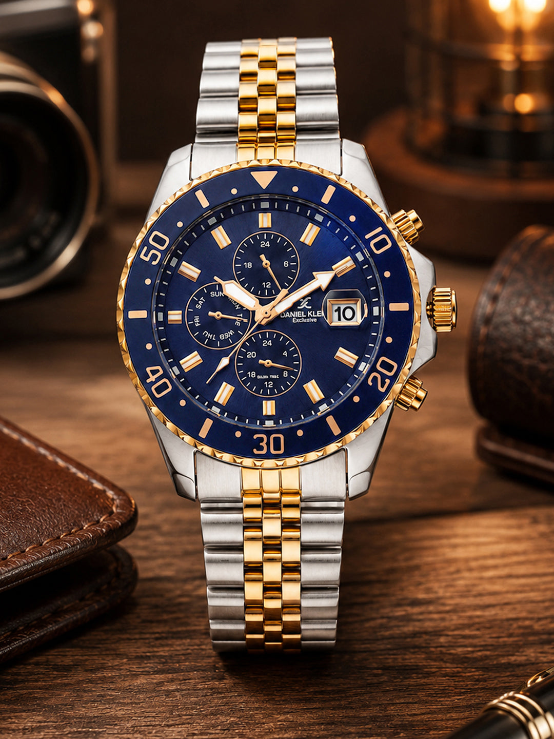 Daniel Klein Men Multifunction Stainless Steel Watch DK.1.14243