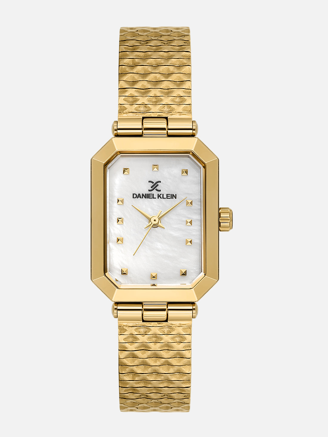 Daniel Klein Analog White Mop Round Dial Gold Case Gold Strap Quartz Water-Resistant Wrist Watch for Women Girls, Ladies DK.1.14178-2