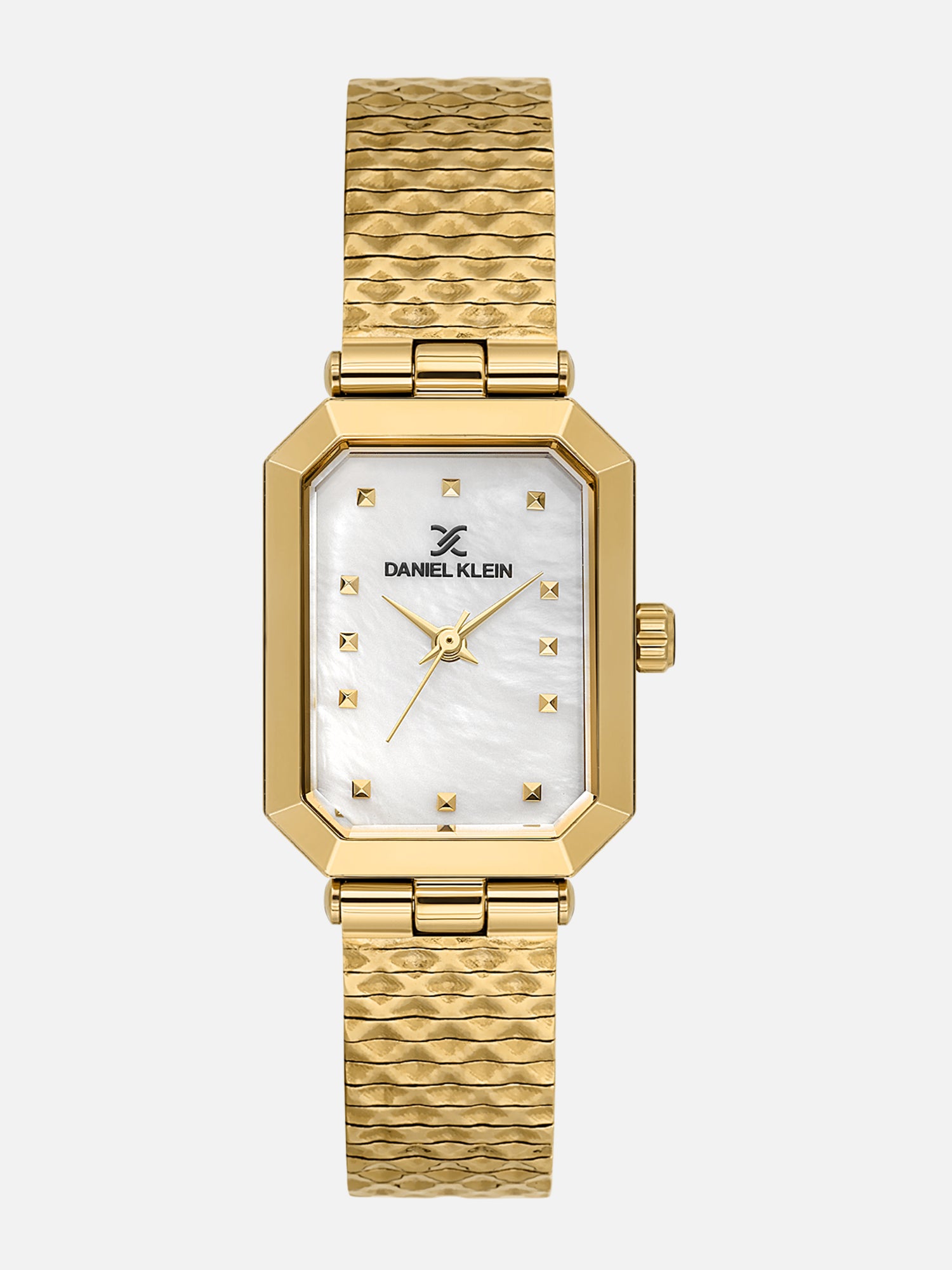 Daniel Klein Analog White Mop Round Dial Gold Case Gold Strap Quartz Water-Resistant Wrist Watch for Women Girls, Ladies DK.1.14178-2