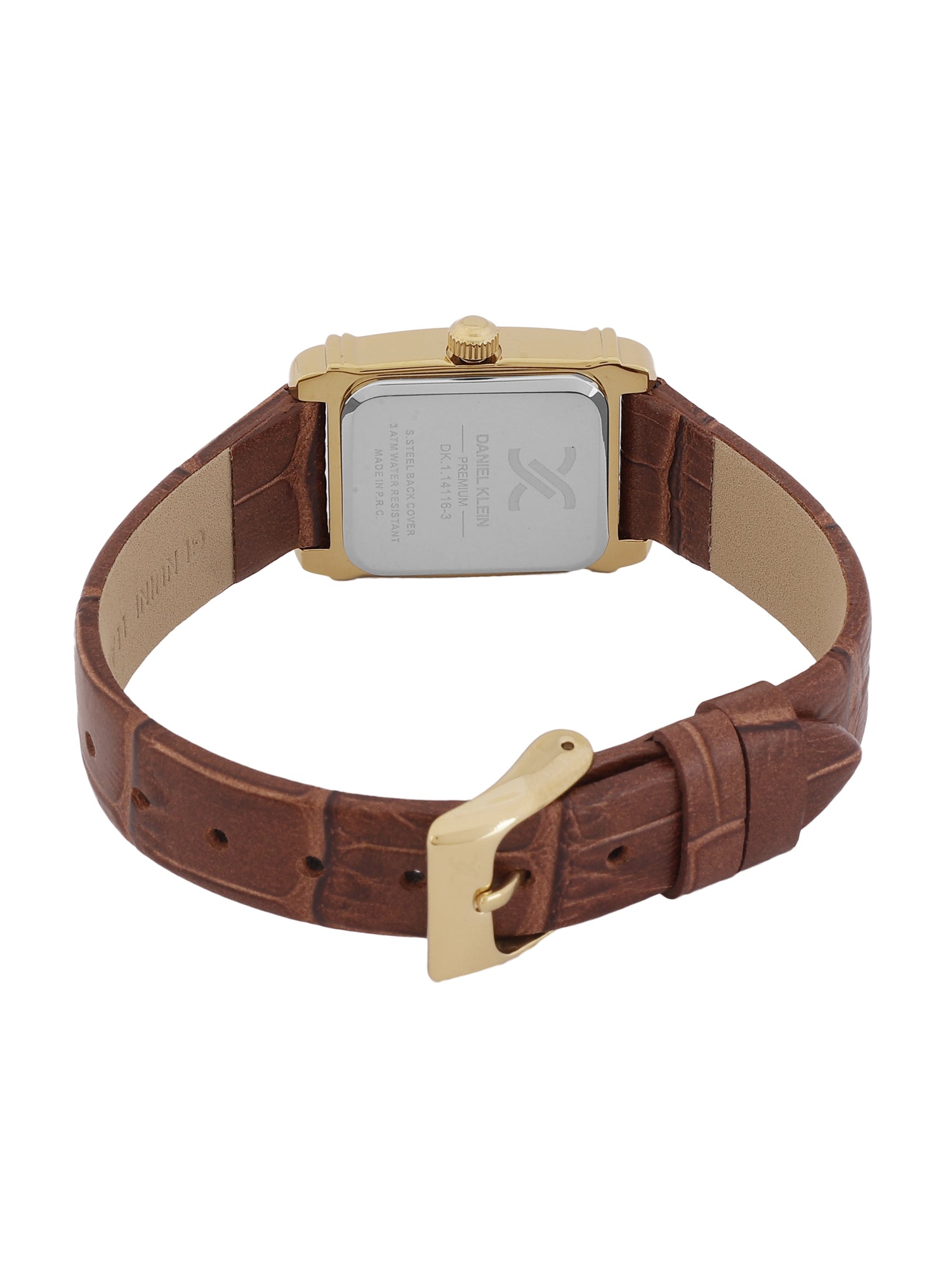 Daniel Klein Silver Dial Dark Brown Strap Women’s Analog Watch DK.1.14116-3