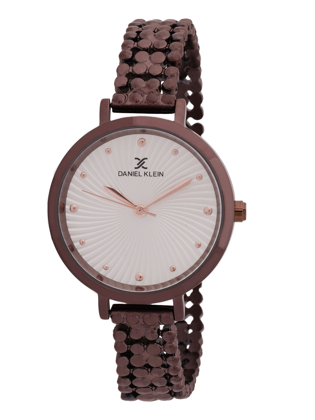 &quot;Daniel Klein Women’s Brown Bracelet Watch – Elegant Silver Dial, Classic Design &quot;