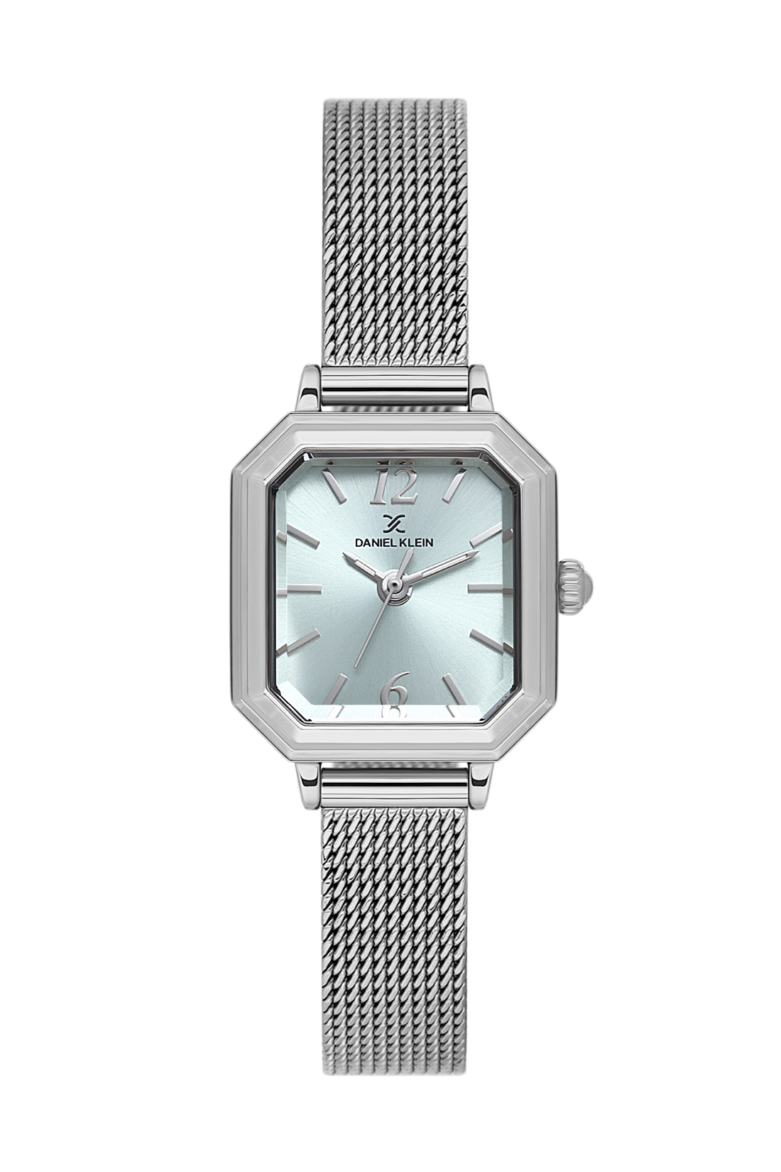 Daniel klein Premium Lady Green Sunray Dial Silver Mesh Watch DK.1.13945-2