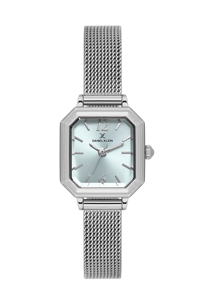 Daniel klein Premium Lady Green Sunray Dial Silver Mesh Watch DK.1.13945-2